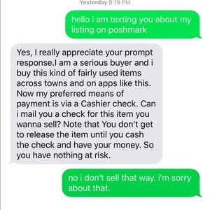 be aware of fake buyers